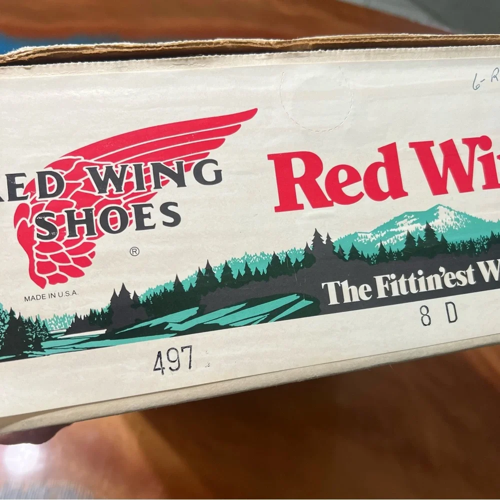 VTG New RED WING 497 Supersole Mocc toe Boot Vintage made USA Brown rare